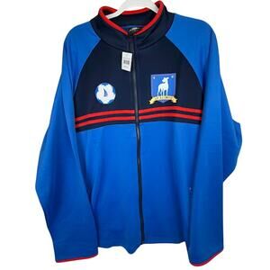 Ted Lasso AFC Richmond Full Zip Track Jacket Blue Red Size XL NWT $45 MSRP